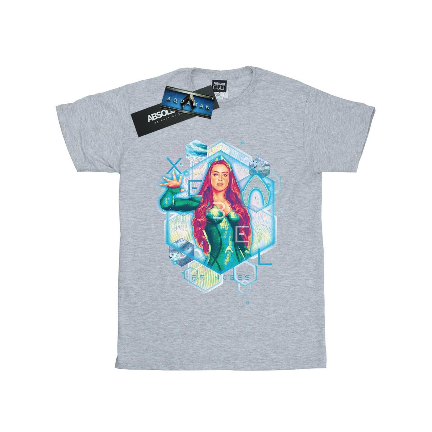 Image of Aquaman Mera Geometric Tshirt Damen Grau S