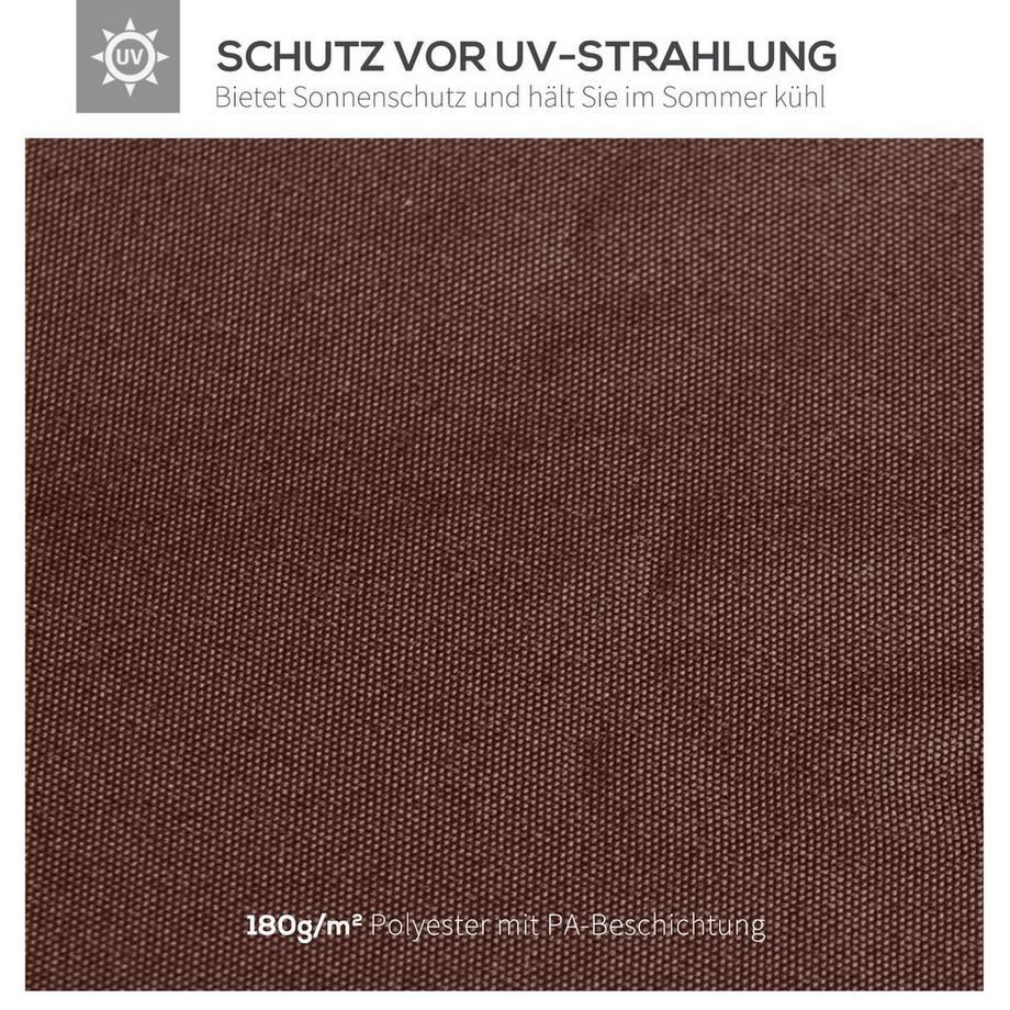 Northio Ersatzdach Pavillon 2,93X2,93M Pavillonabdeckung Sonnenschutz Polyester Kaffee  