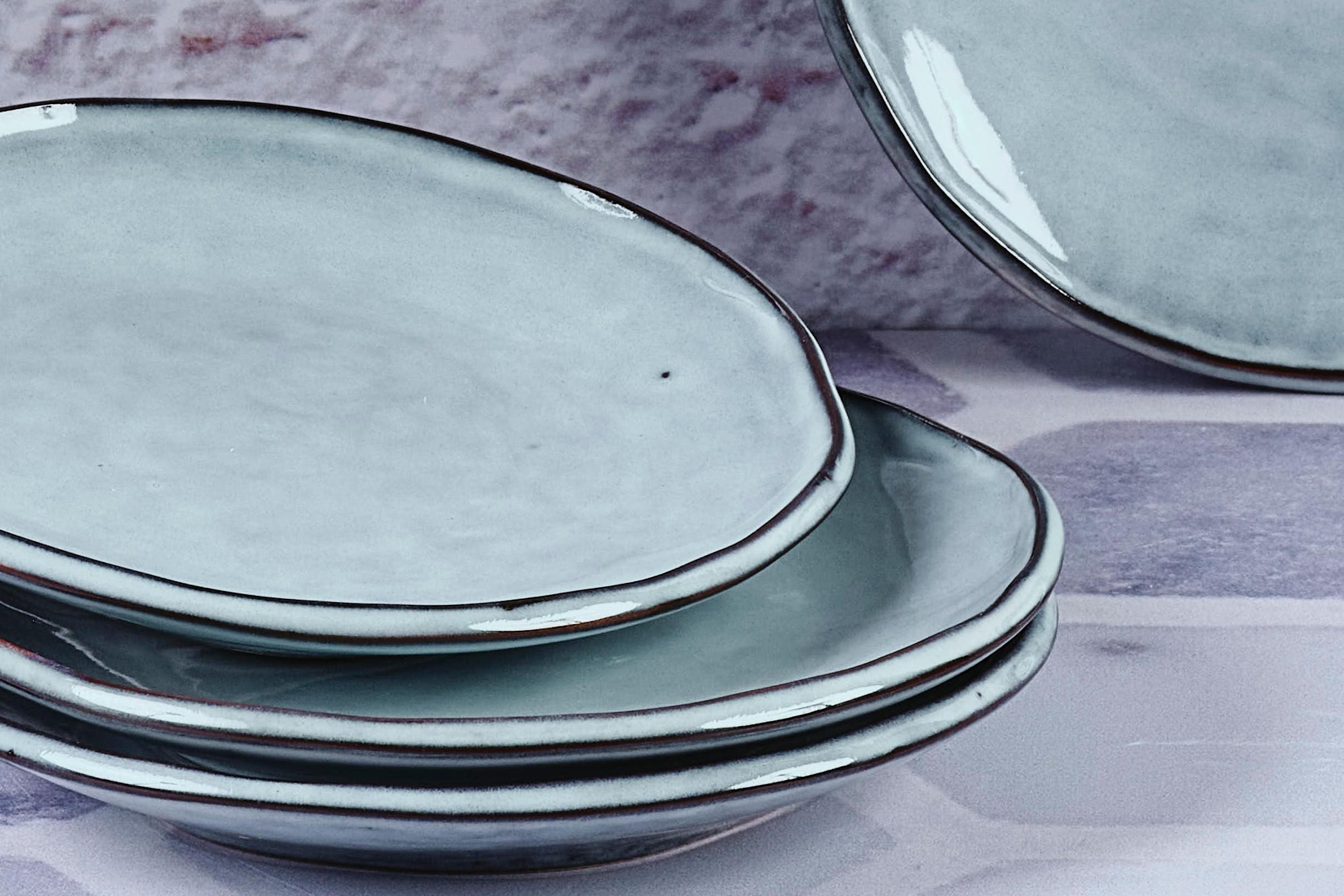 BJÖRN Set stoviglie CLOUD - 18 pezzi - grigio  