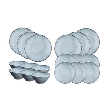 Set stoviglie CLOUD - 18 pezzi - grigio