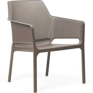 Fauteuil de jardin Net marron haut