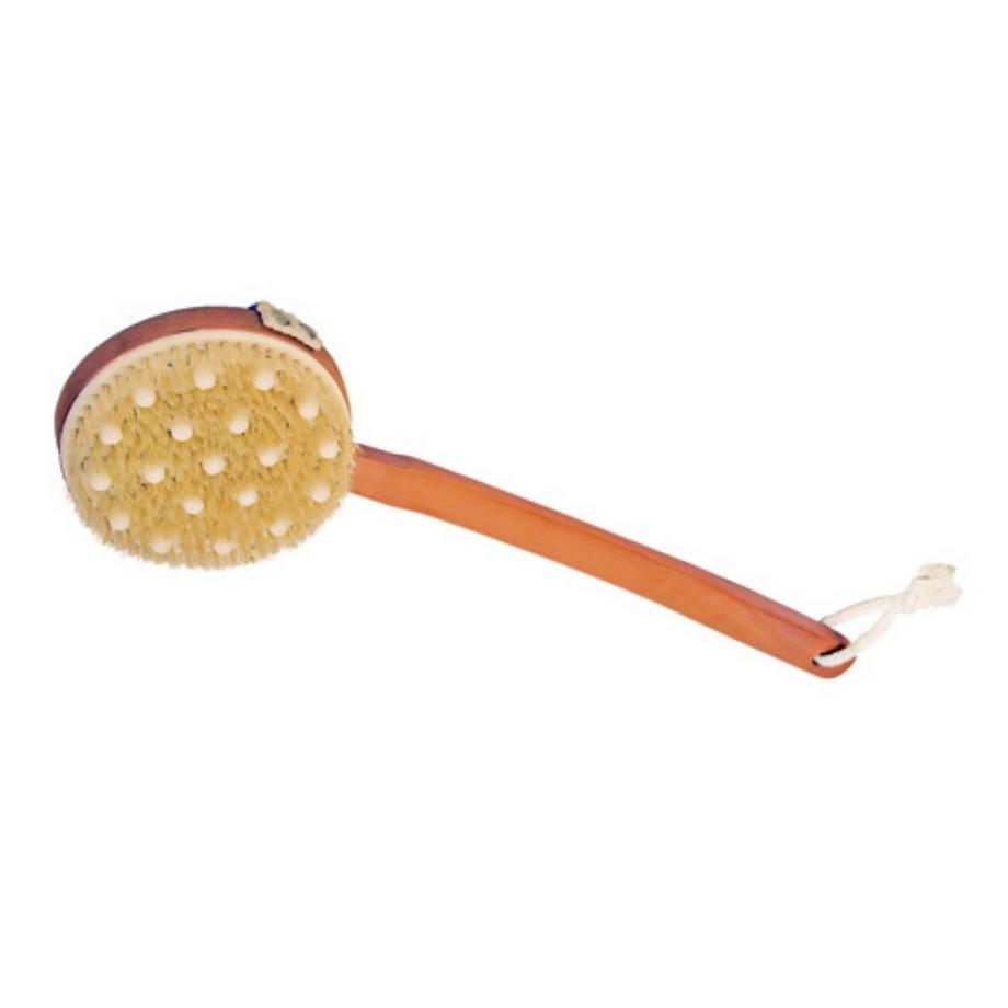 Brosse bain, manche démontable avec poils de sanglier