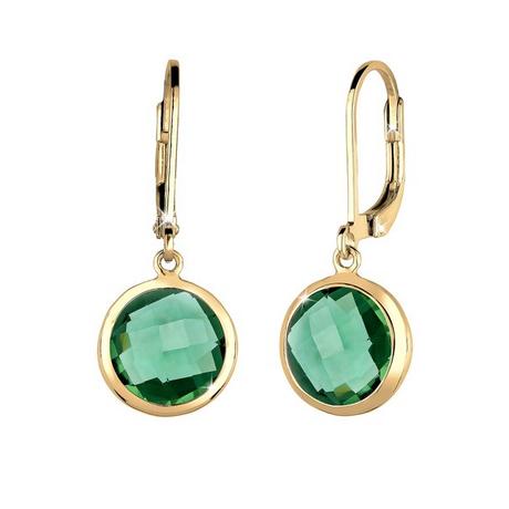 Elli  Boucles d'Oreilles Avec Quartz Vert 