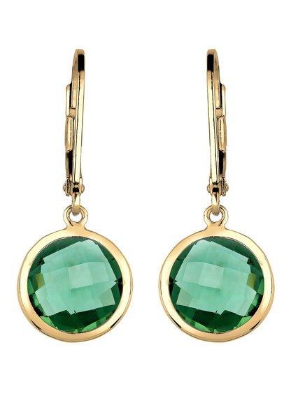 Elli  Boucles d'Oreilles Avec Quartz Vert 