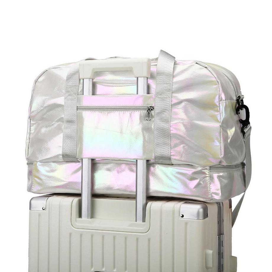 Only-bags.store Holografische Sporttasche mit Schuhfach  