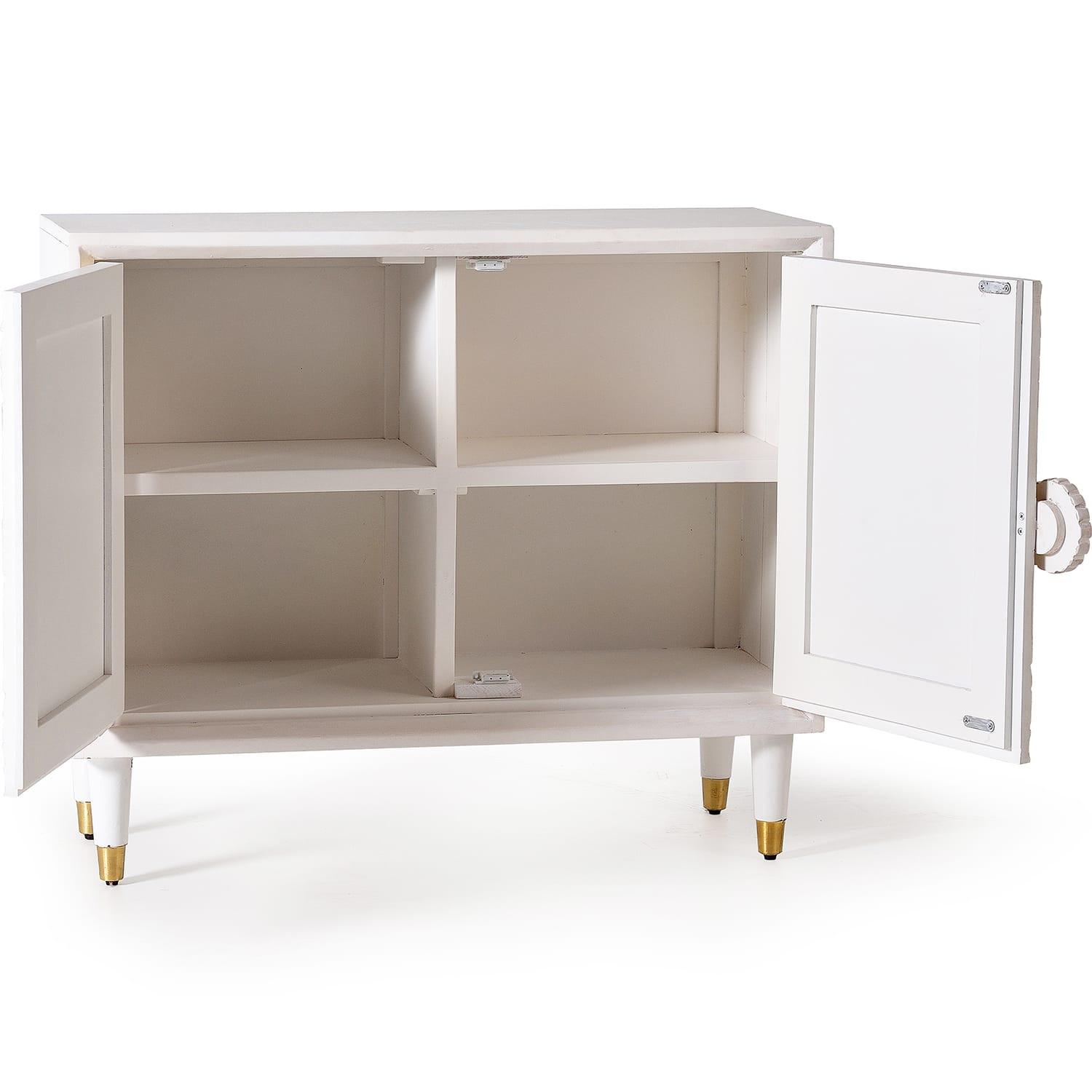 mutoni Commode Antigua en manguier blanc 90x76  