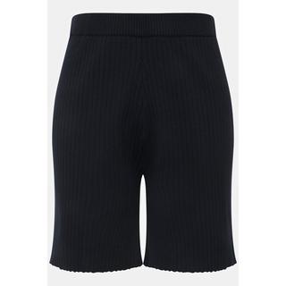 Ulla Popken  Short en maille, coupe large, taille élastique, coton bio 