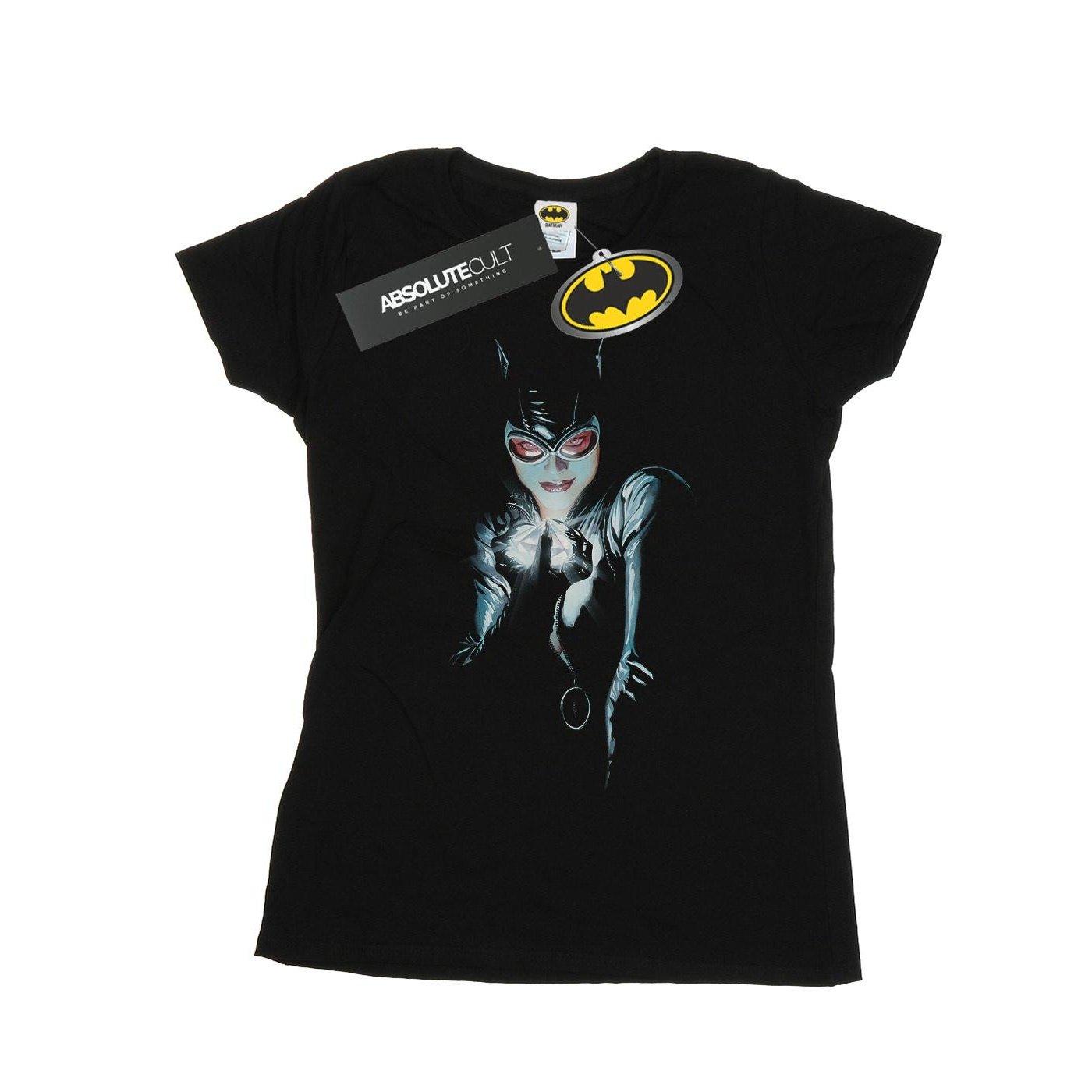Image of Batman Alex Ross Catwoman Tshirt Damen Schwarz XL