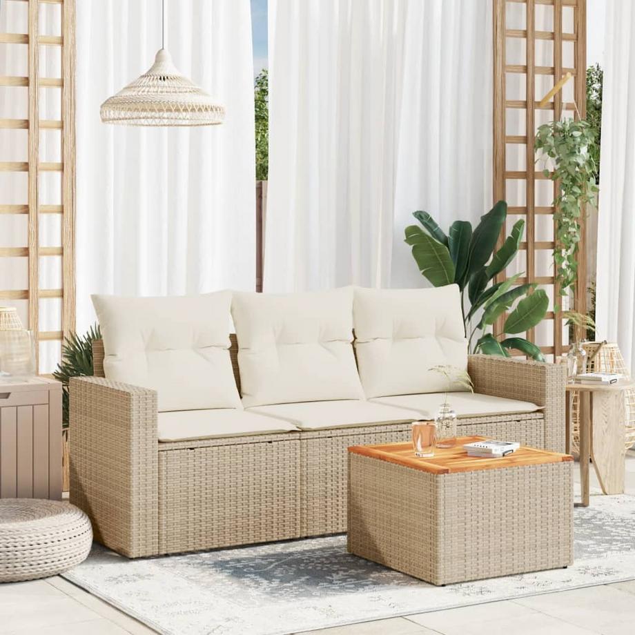 VidaXL Ensemble de canapés de jardin rotin synthétique  