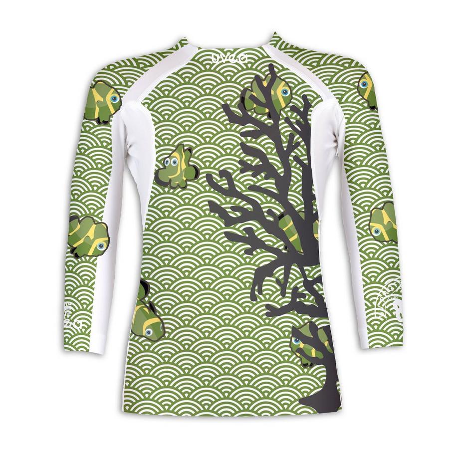 Uvea  Kinder UPF 80 Badeshirt Indiana green clown 