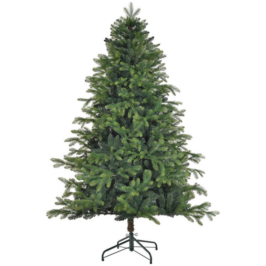 Albero di Natale artificiale 180 cm con 1700 punte, supporto pieghevole e robusto in metallo, ideale per decorazioni natalizie, verde