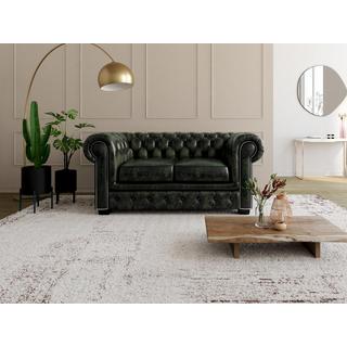 LINEA SOFA Canapé chesterfield 2 places BRENTON 100% cuir de buffle empire  