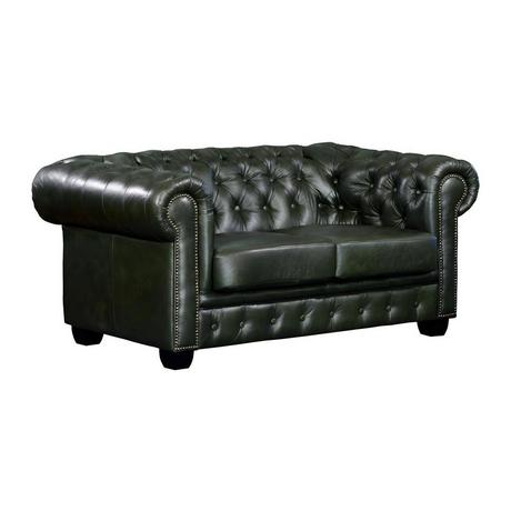LINEA SOFA Canapé chesterfield 2 places BRENTON 100% cuir de buffle empire  