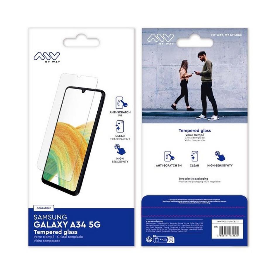 MYWAY  Verre Trempé pour Samsung Galaxy A34 5G 