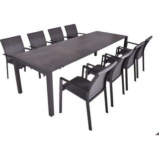 mutoni pleasure Garten Essgruppe Sophia IV pfefferschwarz (9-tlg)  