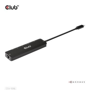USB Gen1 Type-C, 6-in-1 Hub with HDMI 8K30Hz, 2xUSB Type-A, RJ45 and 2xUSB Type-C, Data and PD charging 100 watt
