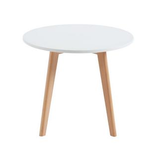 Vente-unique Table enfant en MDF et hêtre - Blanc et naturel - LOULOUNE  