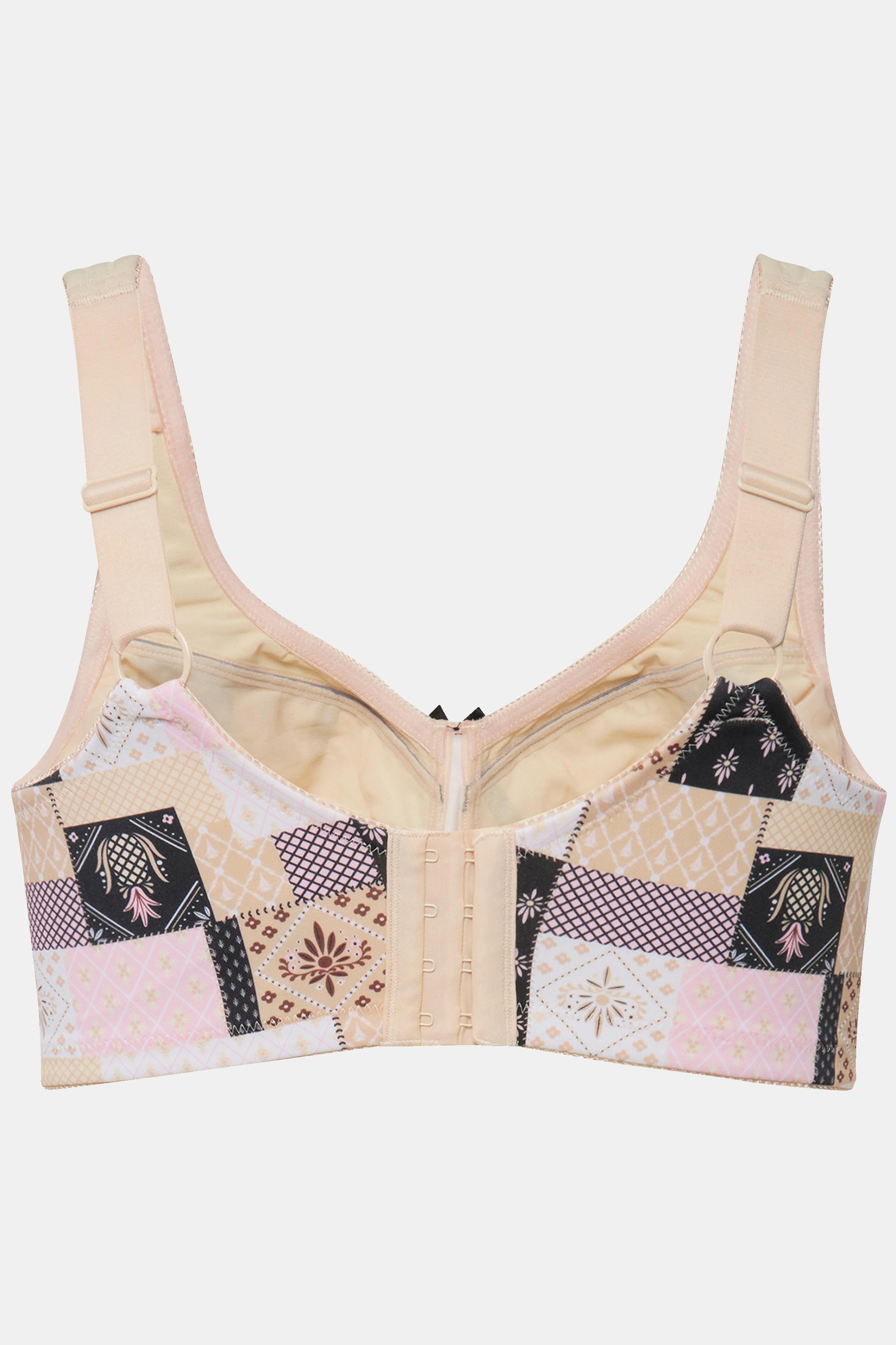 Ulla Popken  Soutien-gorge de maintien avec mélange de motifs, sans armatures – bonnet C - F 