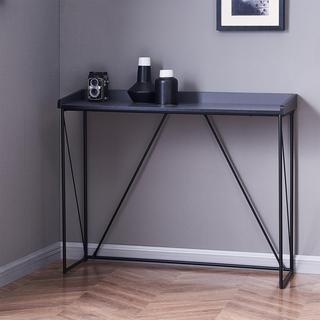 Calicosy Console Structure Noir avec Plateau Gris - L100 cm  