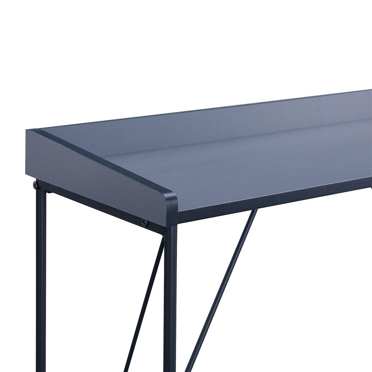 Calicosy Consolle con struttura nera e piano grigio - L100 cm  