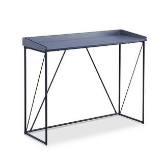 Calicosy Console Structure Noir avec Plateau Gris - L100 cm  