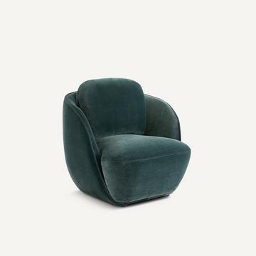 Fauteuil boule velours
