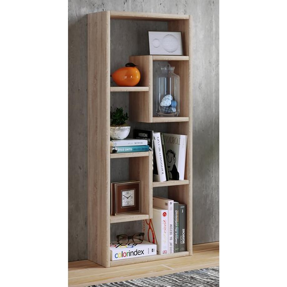 VCM Étagère en bois Étagère à livres Étagère à médias Rangement Séparation de pièce Étagère déco Vilo  