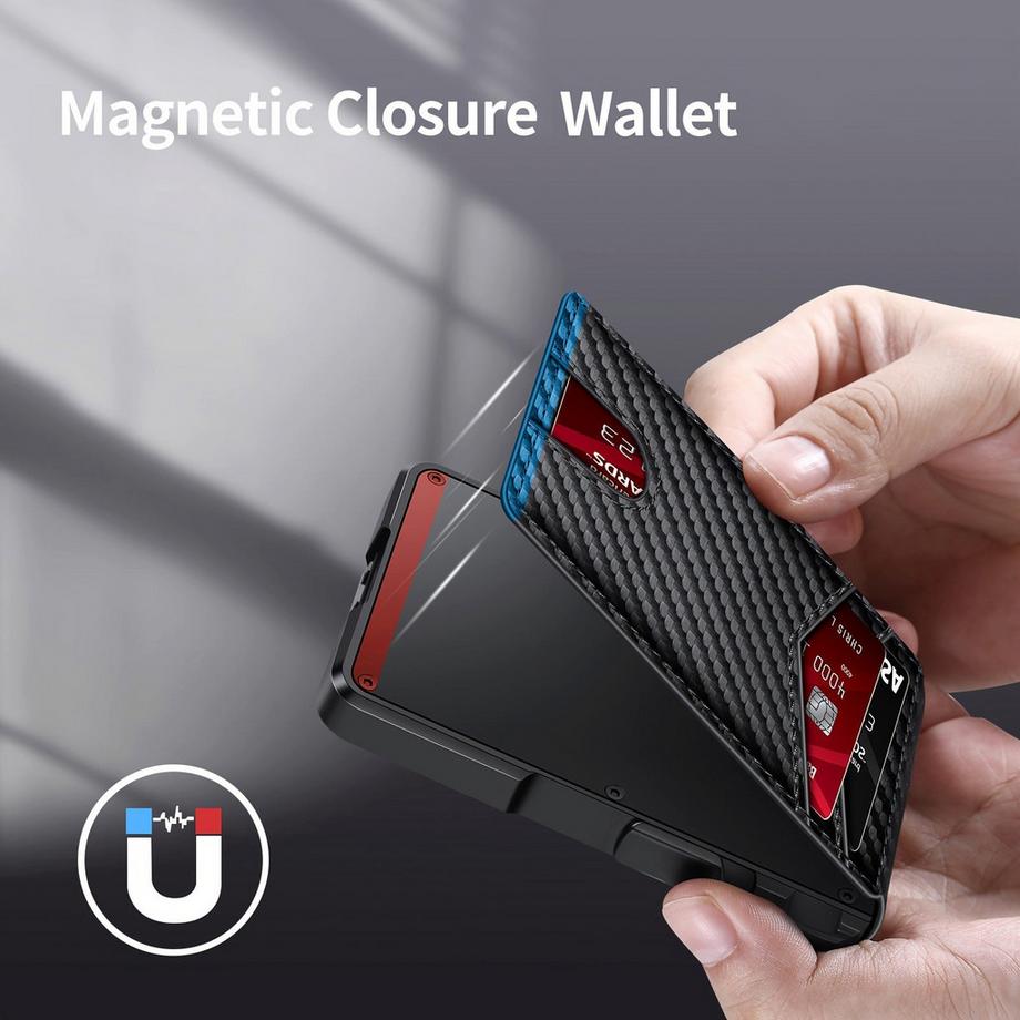 Only-bags.store Portefeuille Slim Bifold Minimaliste avec Blocage RFID et Pince à Billets  