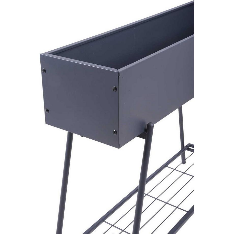 mutoni Bac à fleurs Jasmin acier anthracite  