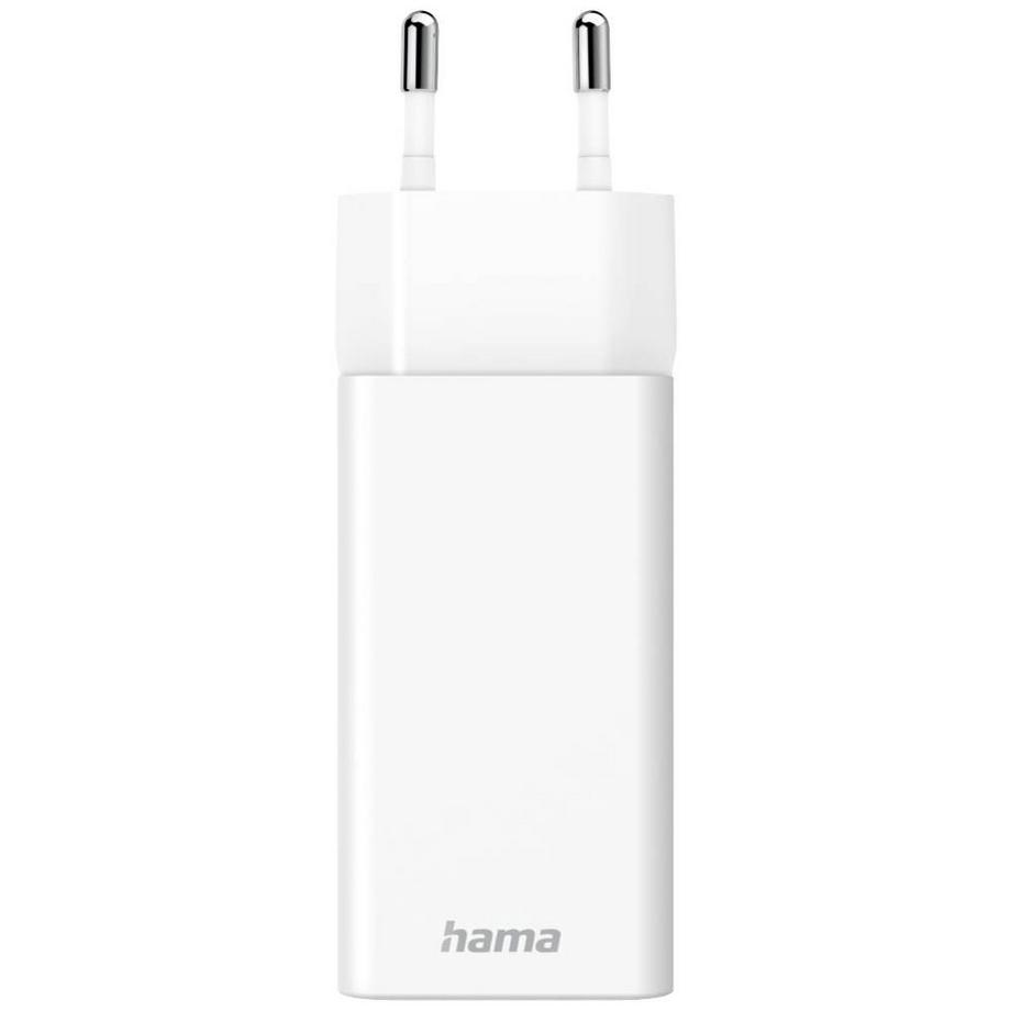 hama  Schnellladegerät, GaN, 1x USB-C PD, 1x USB-A QC, Mini-Ladegerät, 65 W 