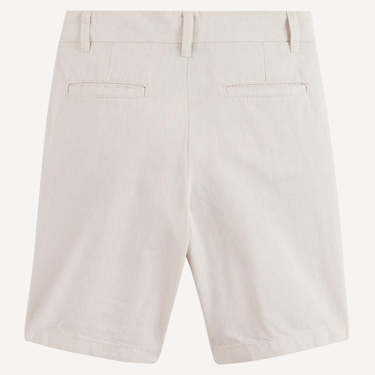 La Redoute Collections  Chino-Bermuda aus Baumwolle/Leinen 