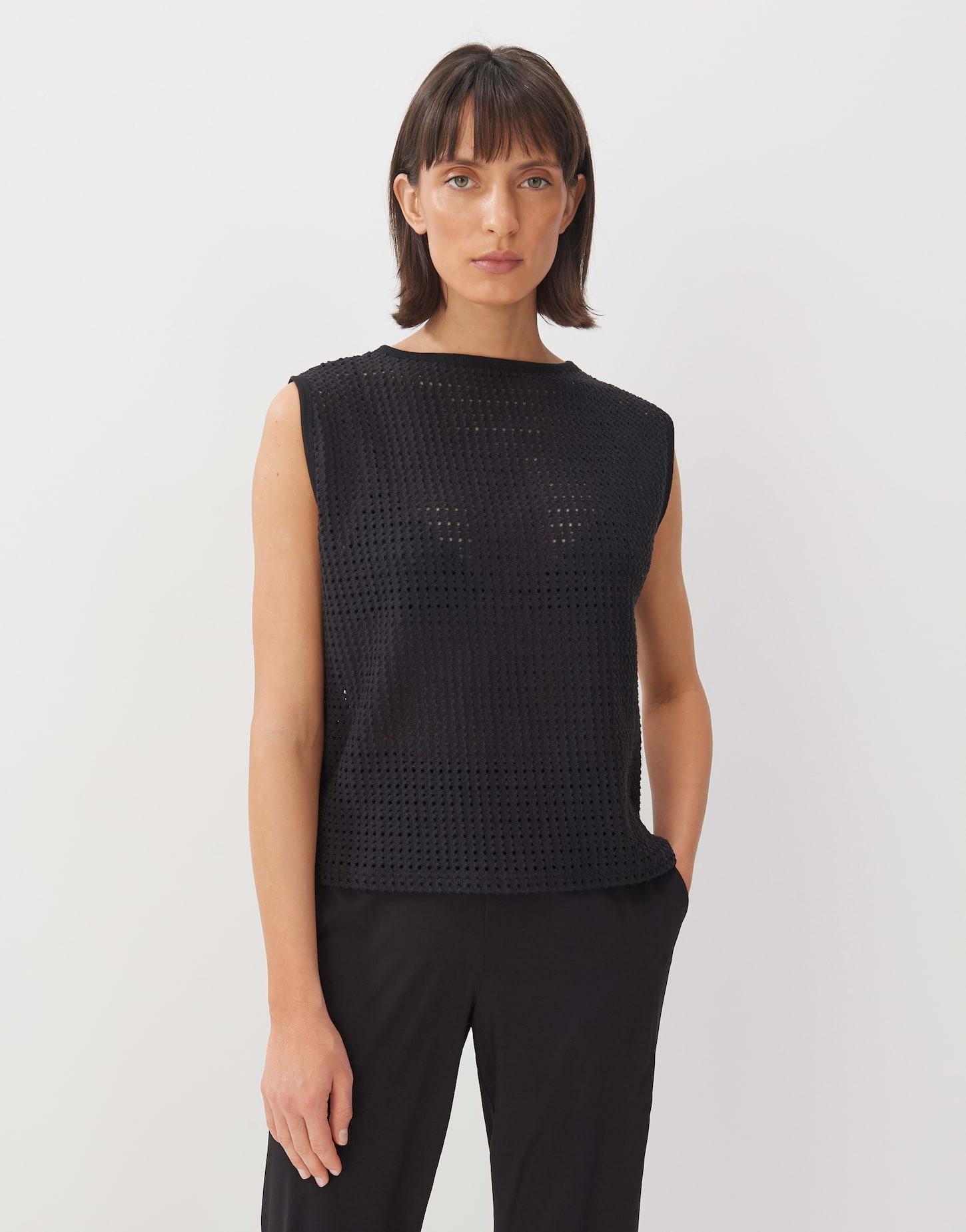 Image of Jerseytop Klarita Gerader Schnitt Damen Schwarz 42