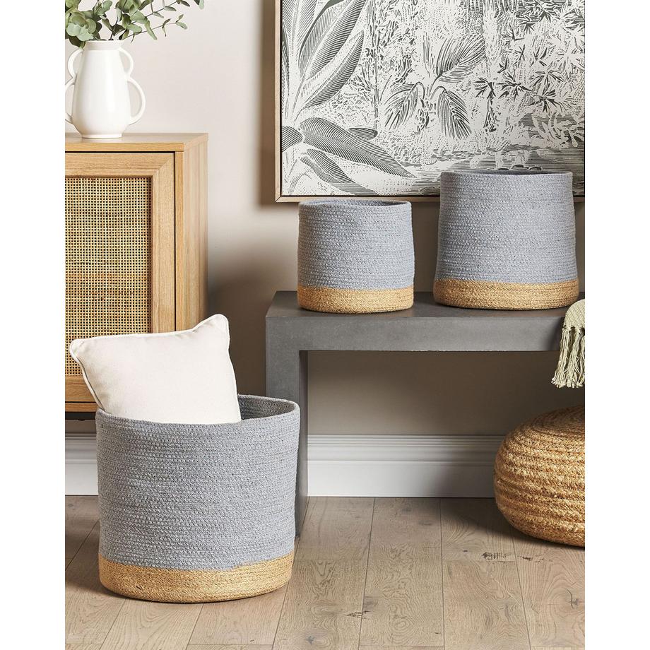 Beliani Korb aus Baumwolle Boho BASIMA  