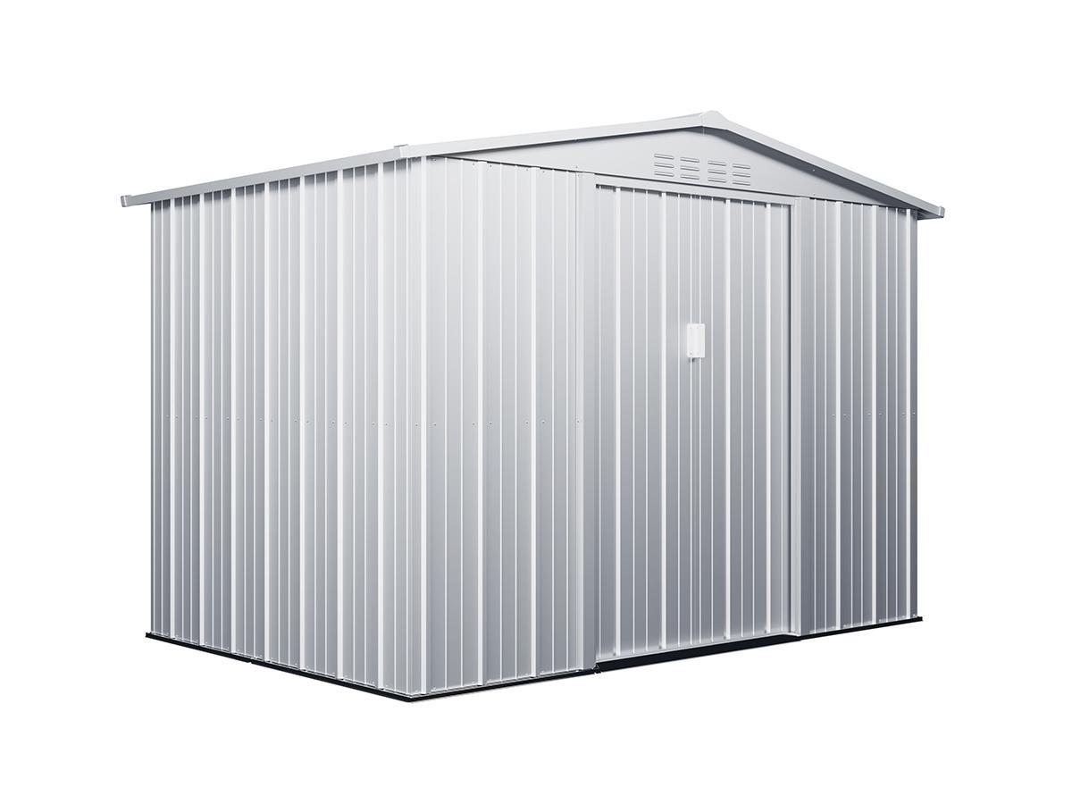 Vente-unique Casetta da giardino 4,91m² in Acciaio galvanizzato Grigio - LINUS  