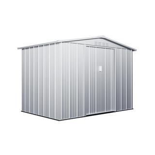 Vente-unique Casetta da giardino 4,91m² in Acciaio galvanizzato Grigio - LINUS  