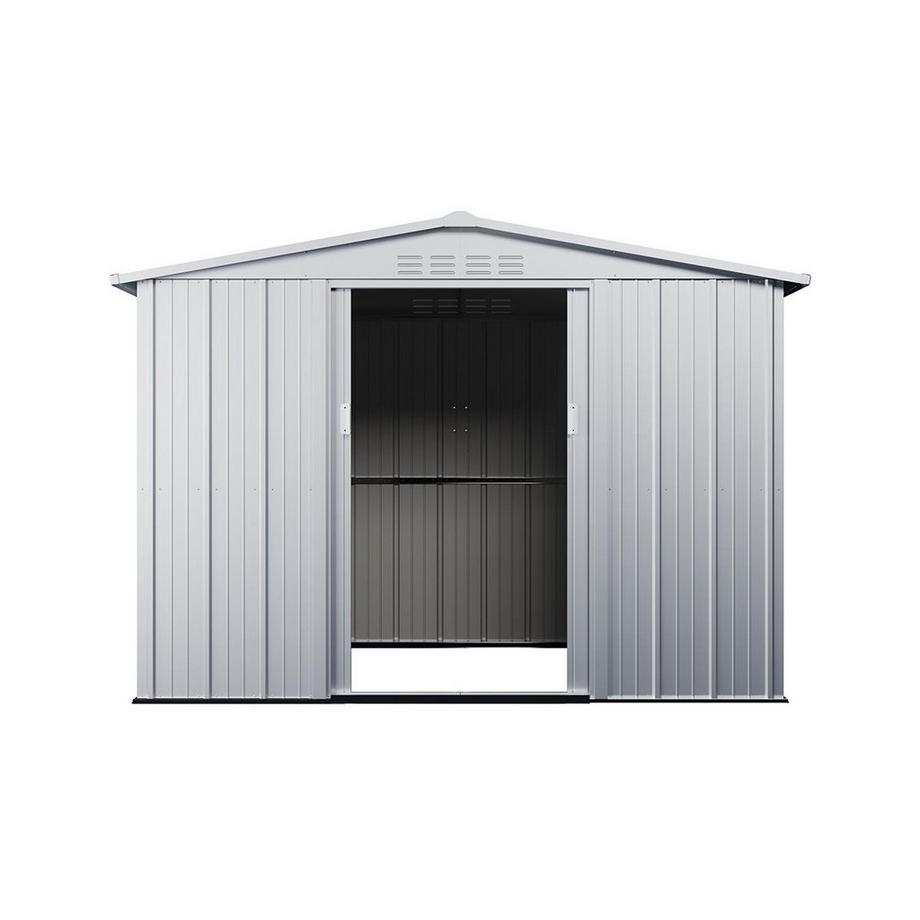 Vente-unique Abri de jardin métal en acier galvanisé gris 4,91 m² LINUS  