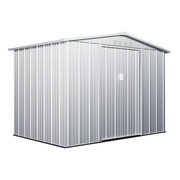 Casetta da giardino 4,91m² in Acciaio galvanizzato Grigio - LINUS