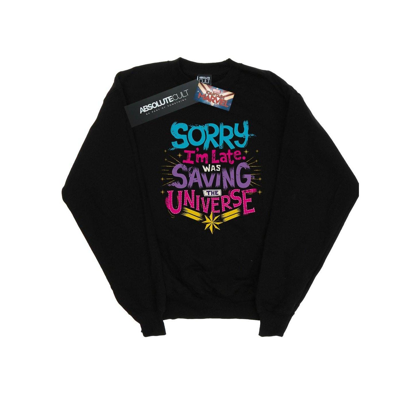 Image of Captain Saving The Universe Sweatshirt Unisex Schwarz 128