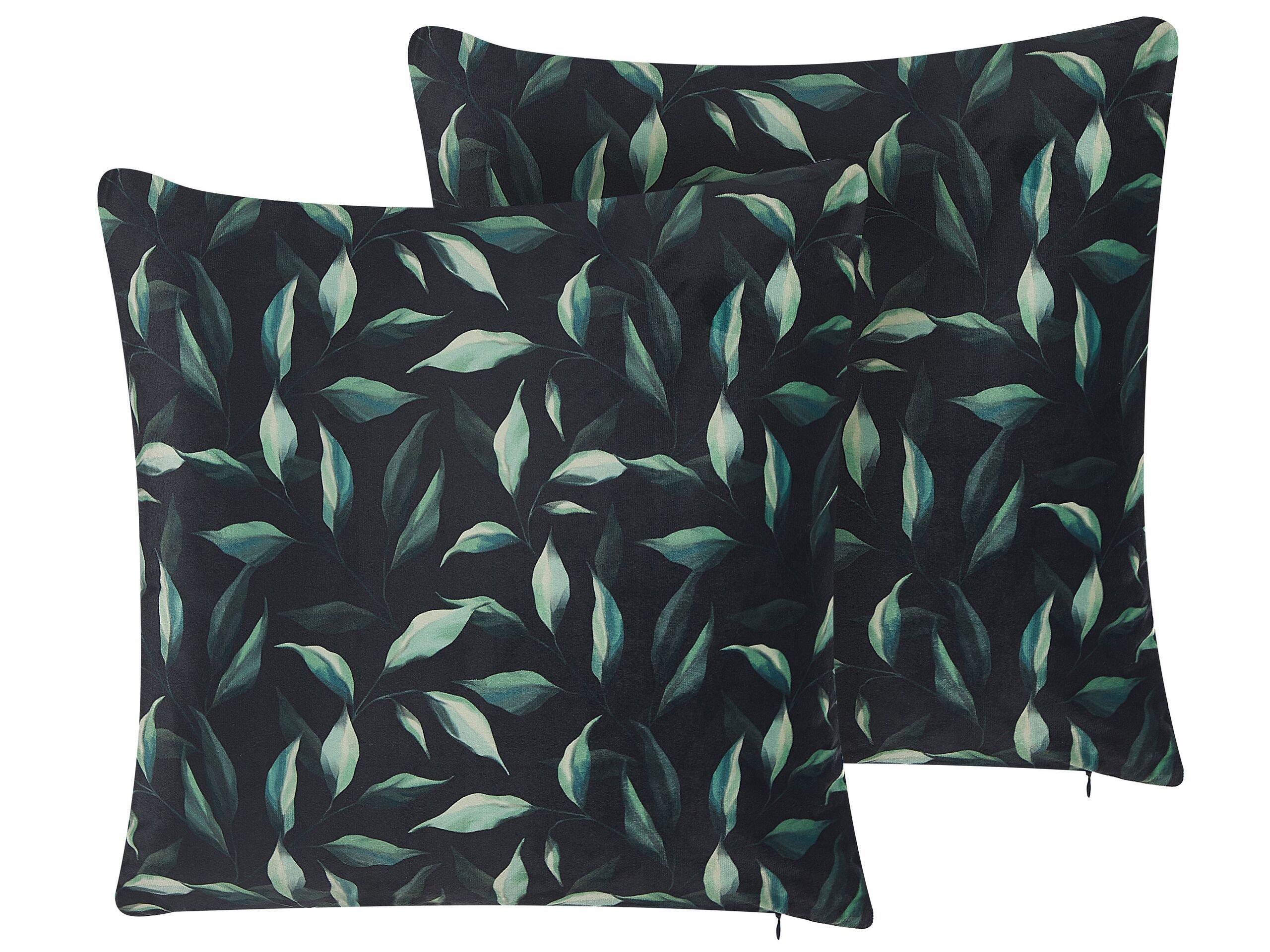 Beliani Lot de 2 coussins en Velours Moderne TOADFLAX  