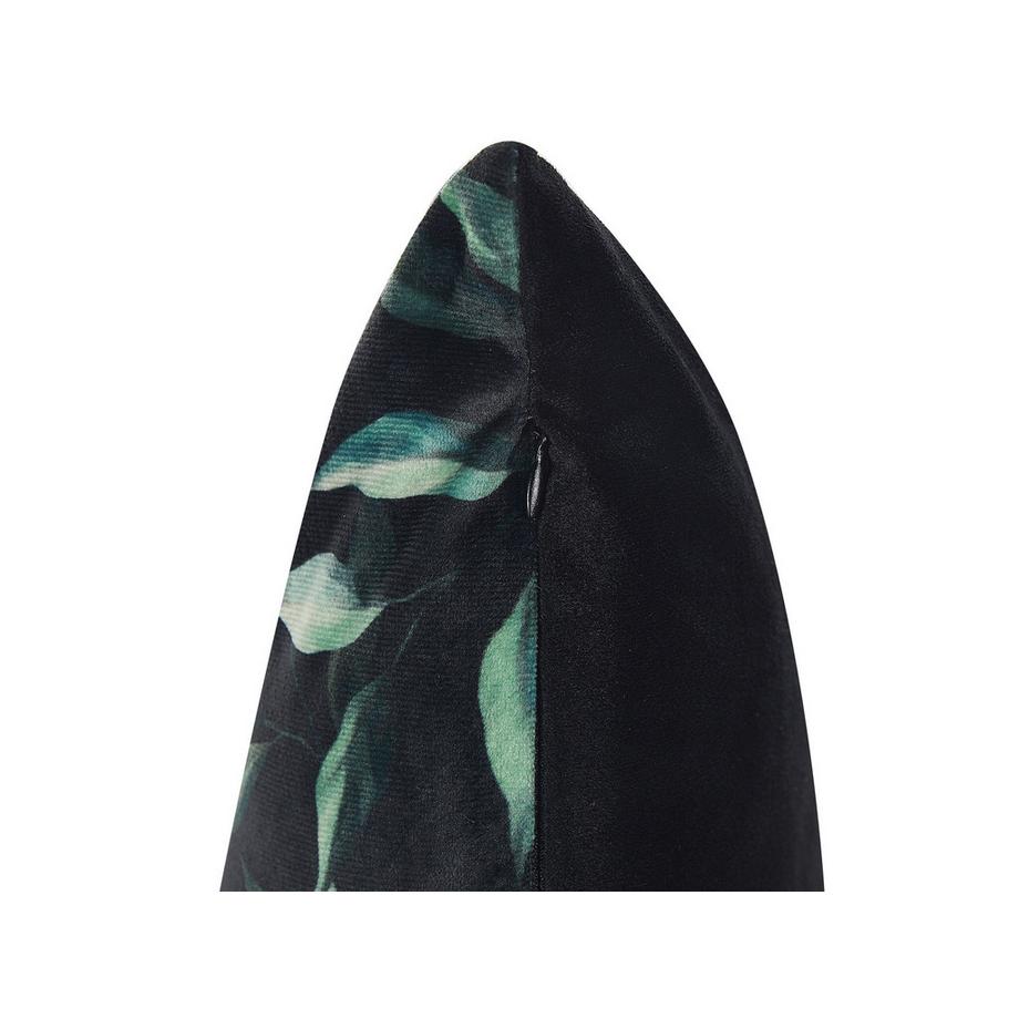 Beliani Dekokissen 2er Set aus Samtstoff Modern TOADFLAX  