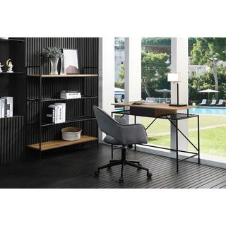 mutoni Libreria legno impiallacciato 110x34x129 nero  