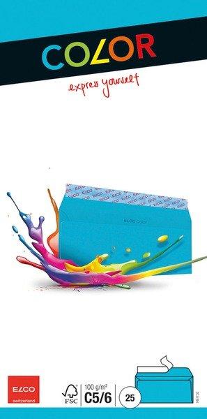 Image of ELCO Couvert Office o/Fenster C5/6 74617.32 100g, blau 25 Stück ELCO Couvert Office o/Fenster C5/6 74617.32 100g, blau 25 Stück