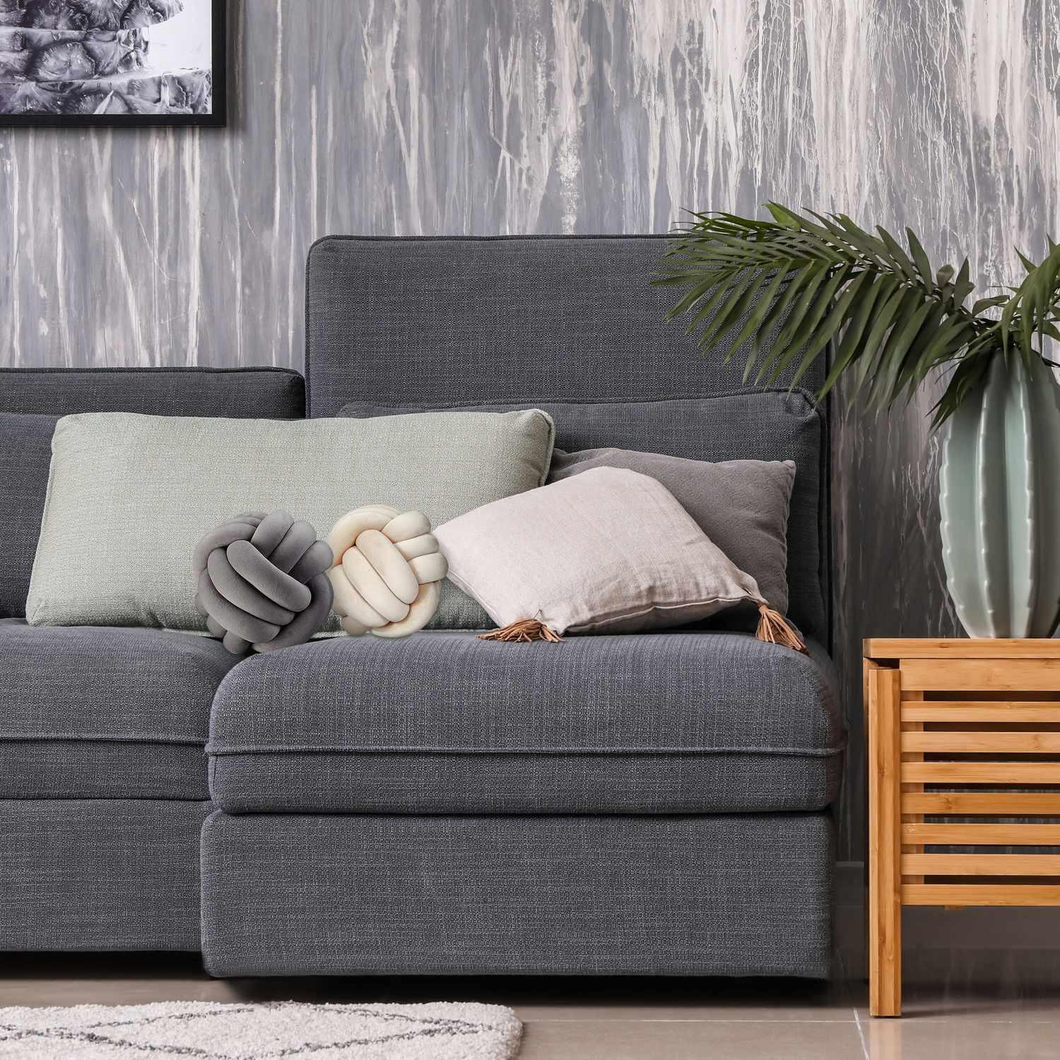 B2X Cuscino nodo tinta unita  