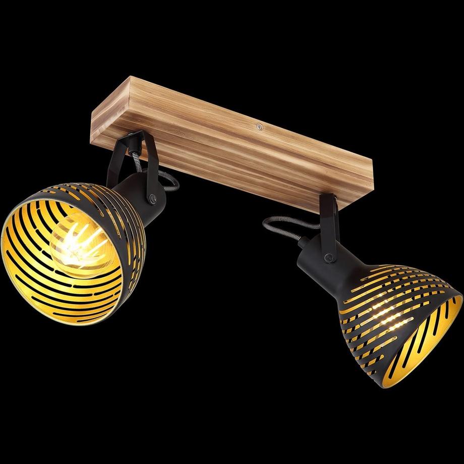 mutoni Spot Lenna bois brun foncé 2xE27  