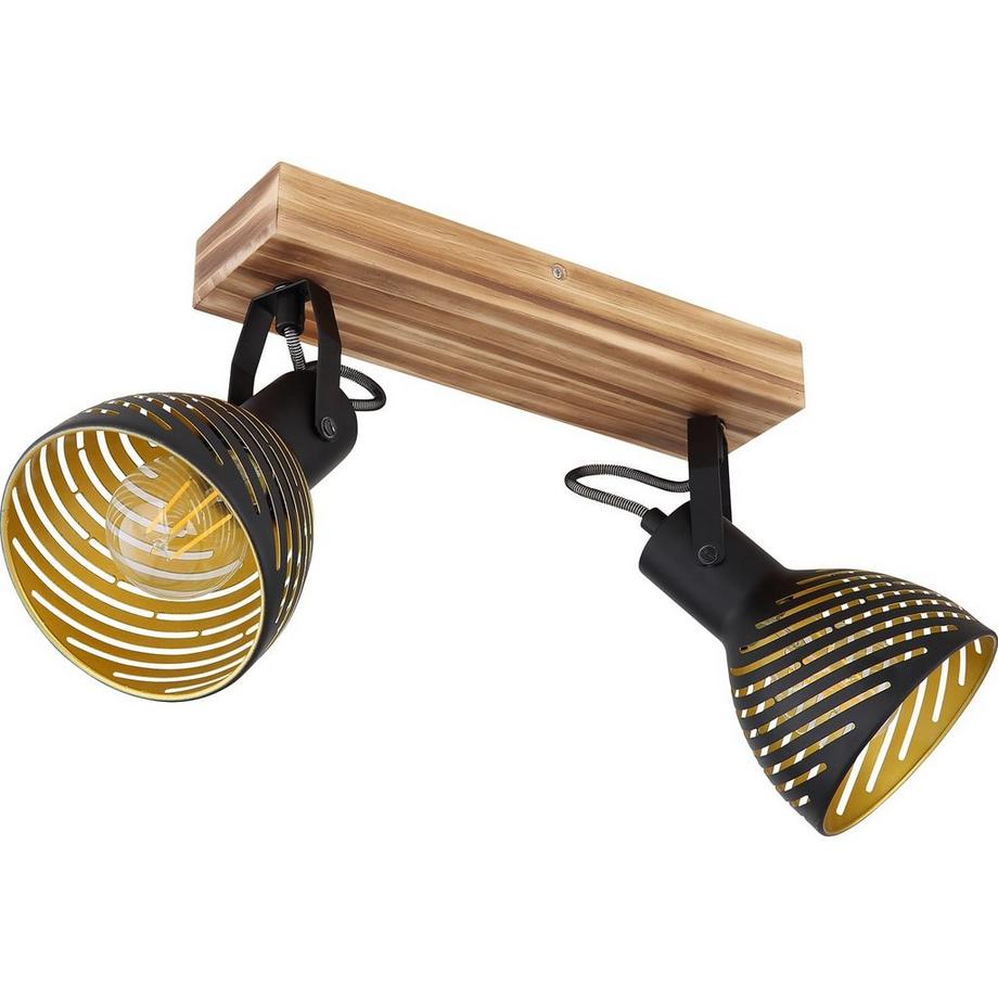 mutoni Spot Lenna bois brun foncé 2xE27  