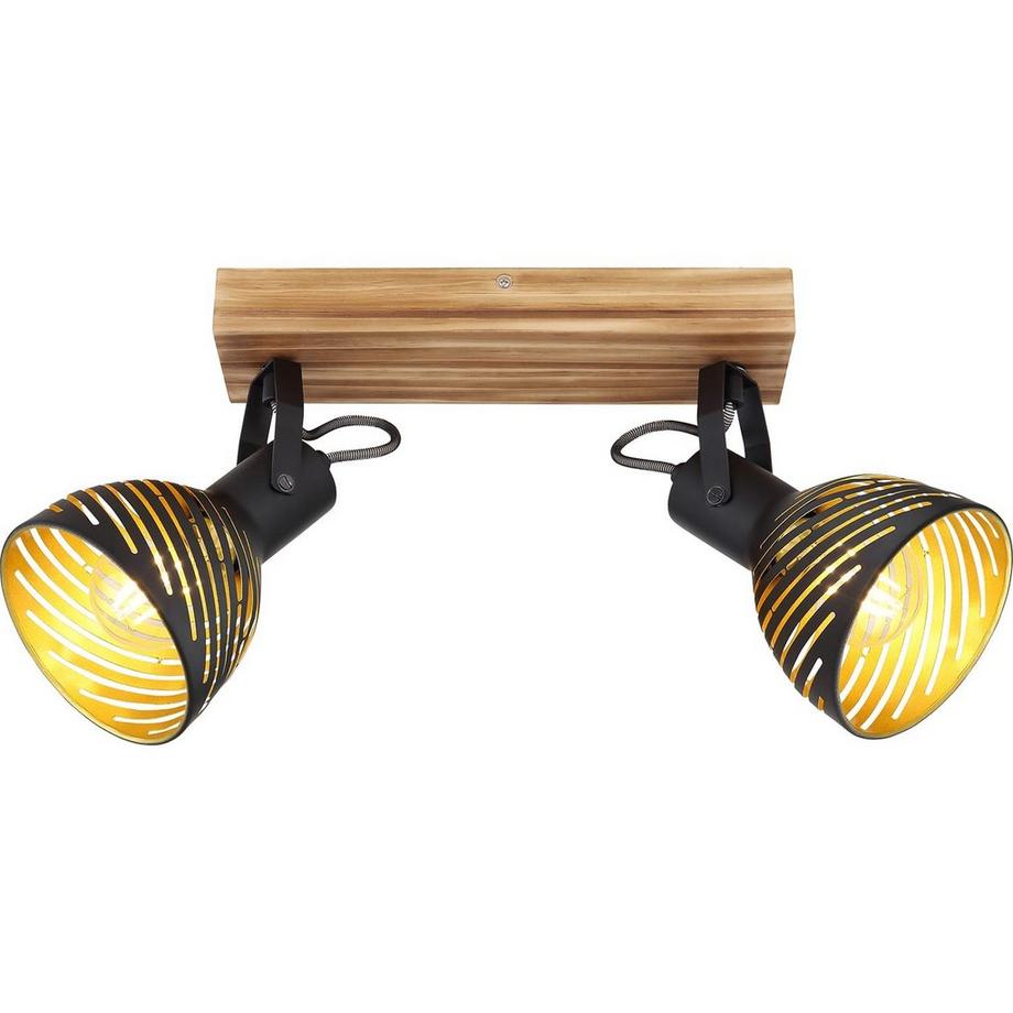 mutoni Spot Lenna bois brun foncé 2xE27  