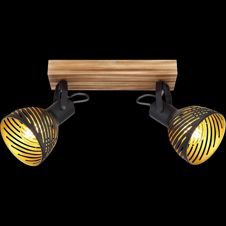 mutoni Spot Lenna bois brun foncé 2xE27  