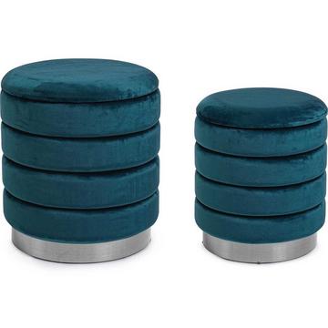 Pouf avec espace de rangement Darina Navyus 36x38 (lot de 2)