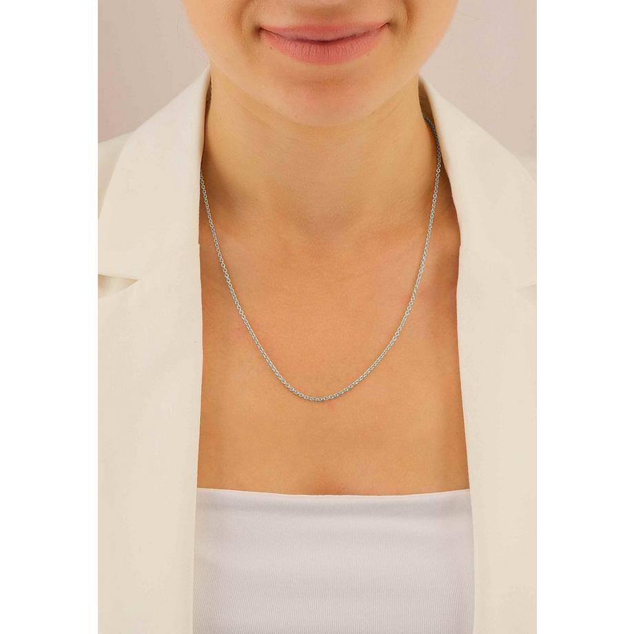 MUAU Schmuck  Collier Rundanker Weissgold 750, 2mm, 50cm 