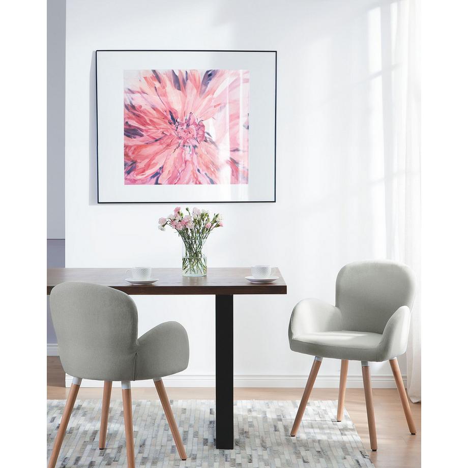 Beliani Lot de 2 chaises de salle à manger en Tissu Rétro BROOKVILLE  